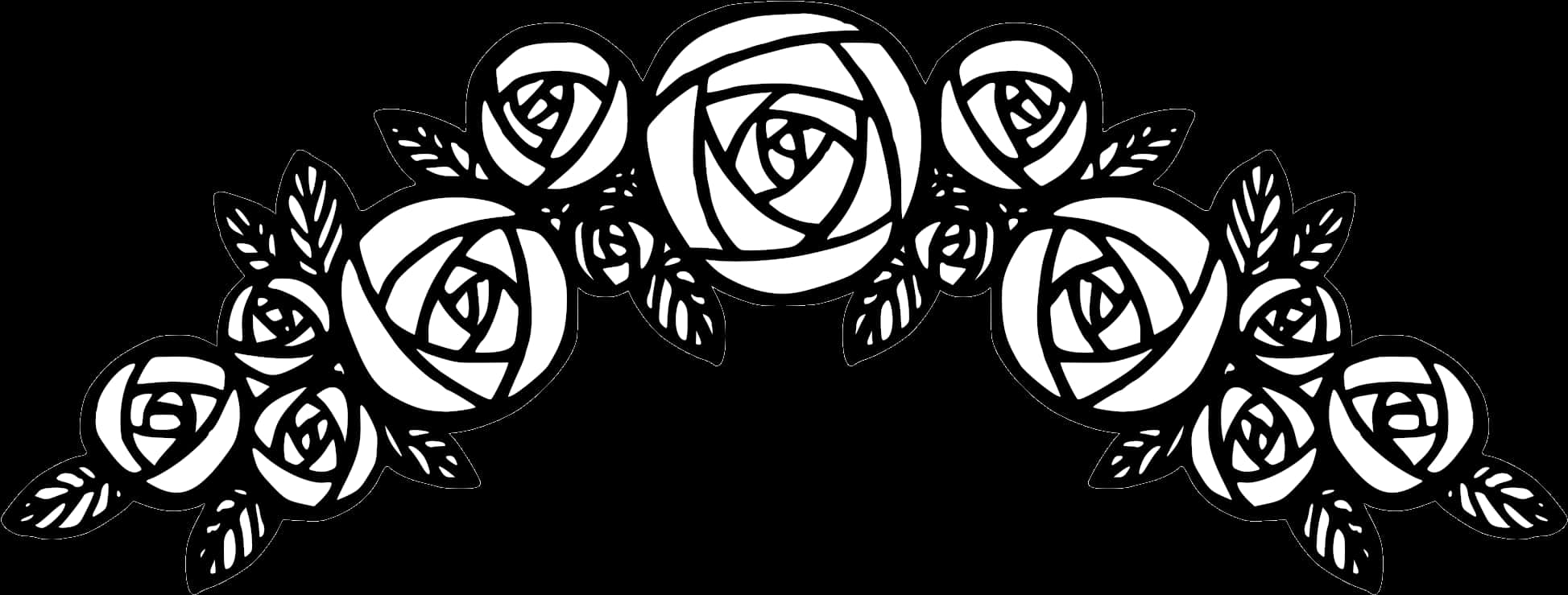 Download Black White Rose Design | Wallpapers.com