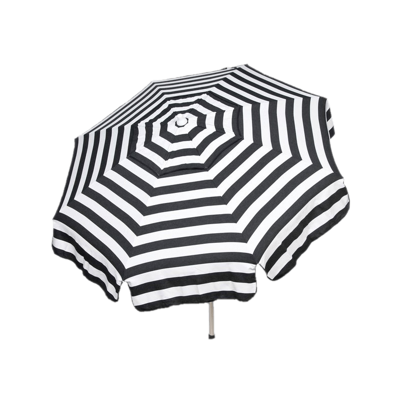 Black White Striped Umbrella PNG