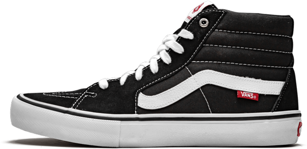 Download Black White Vans Sk8 Hi Sneaker | Wallpapers.com