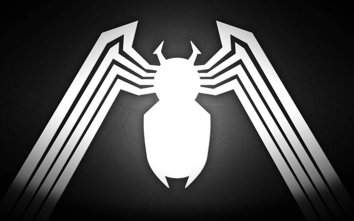 Black White Venom Symbol Wallpaper