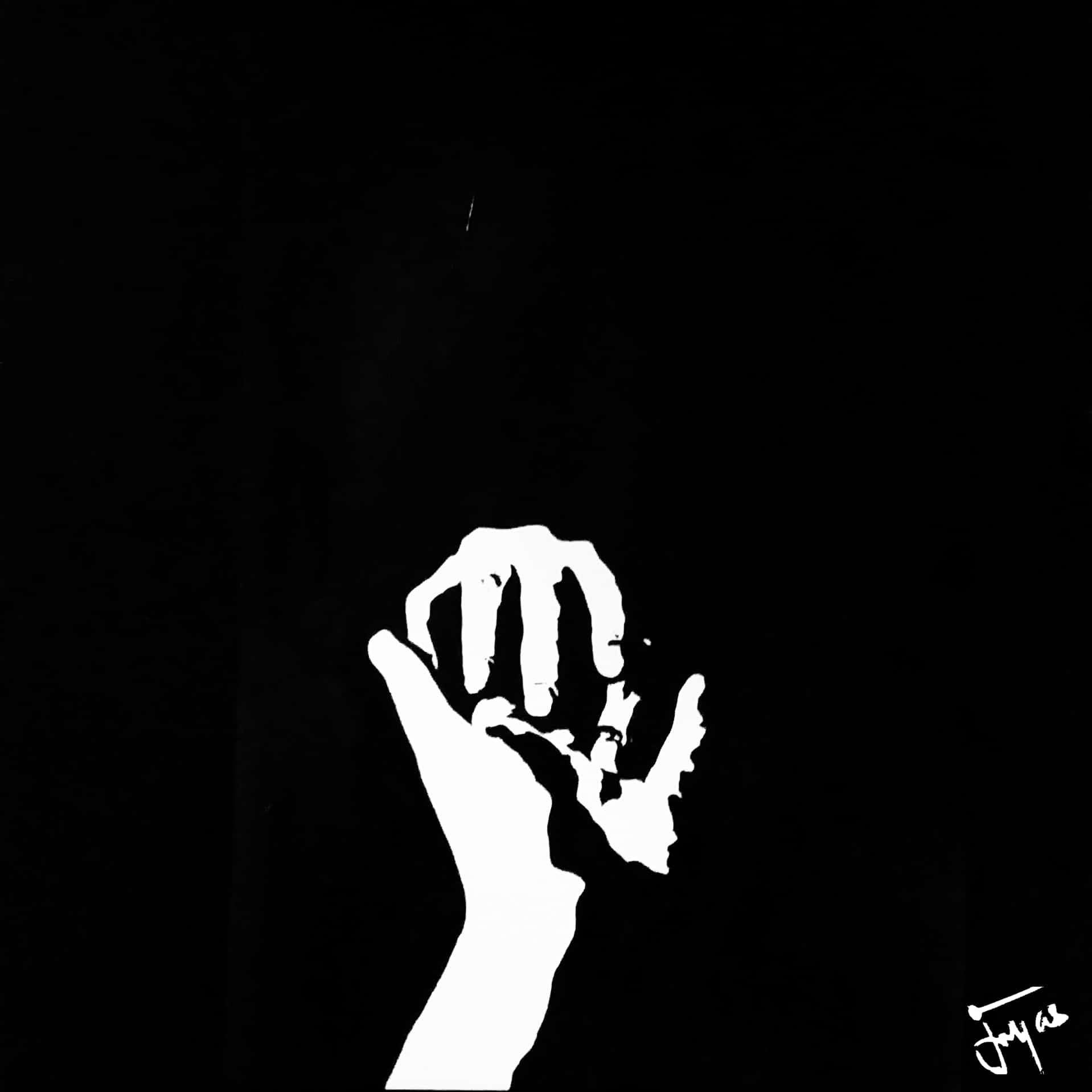 Black White Vulnerable Hands Wallpaper
