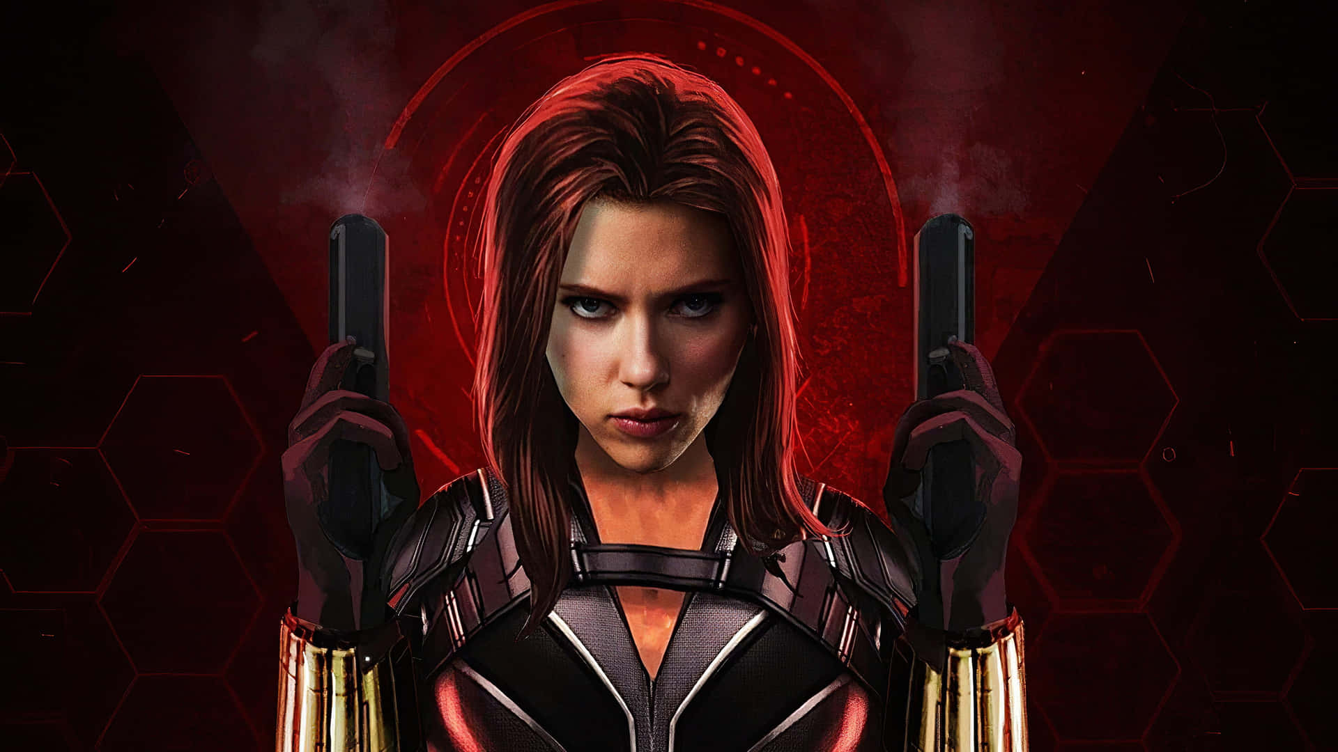 Natasha Romanoff, aka Black Widow, ready for action
