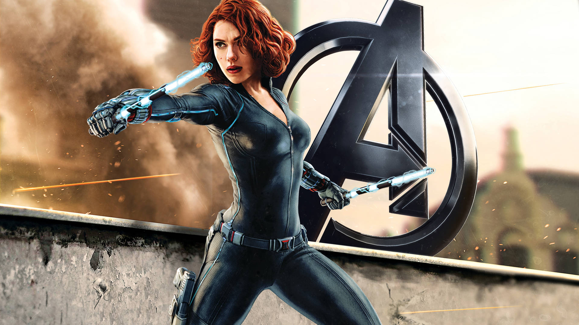 Black Widow Action Avenger 3D Wallpaper