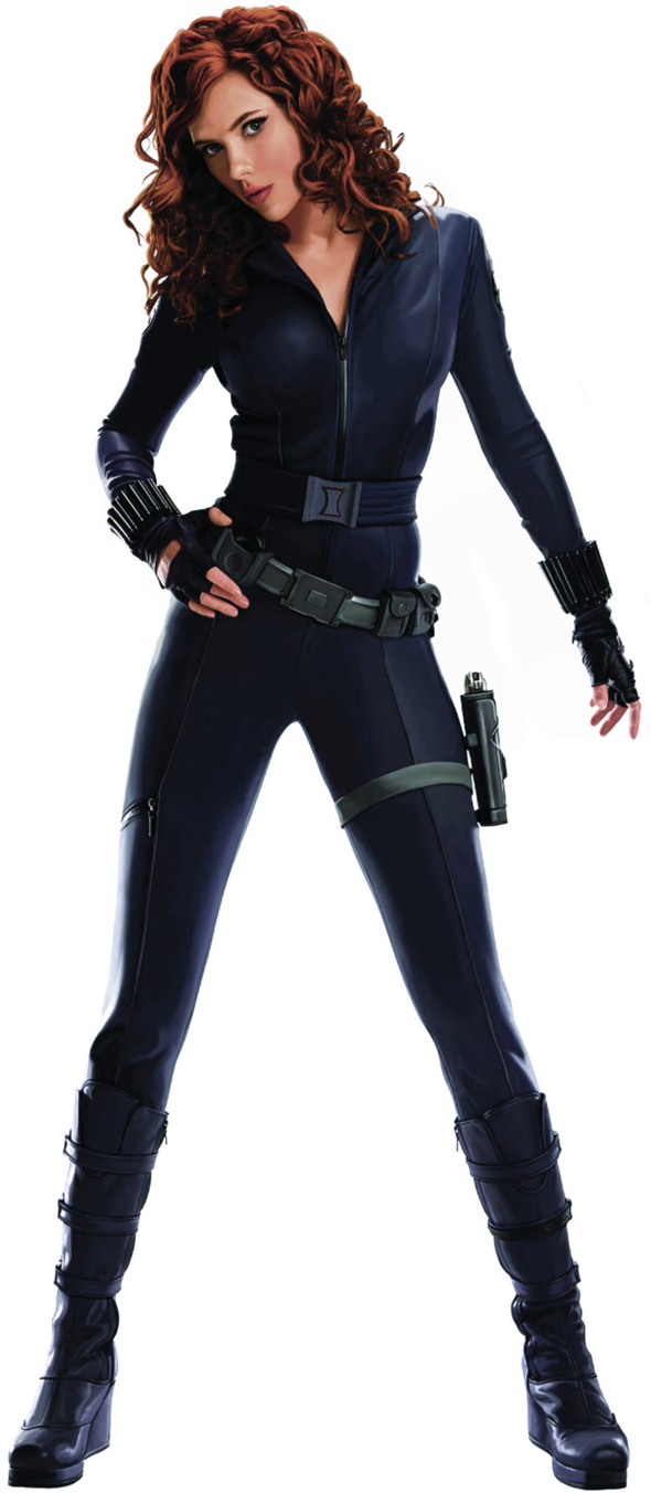 Black Widow Action Pose PNG