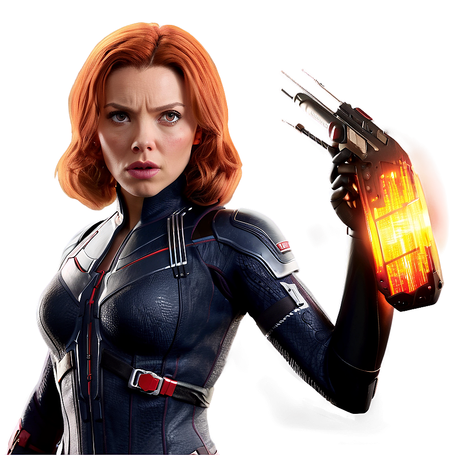 Black Widow Action Pose Png 05212024 PNG