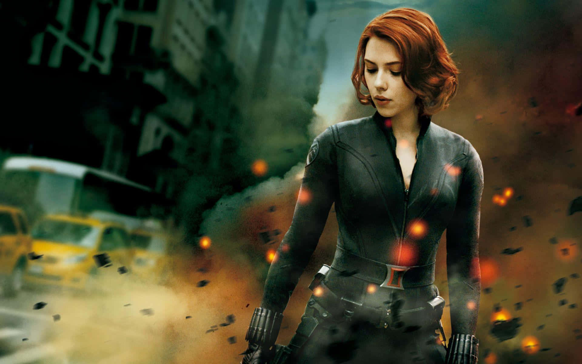 Scarlette Johansson as Black Widow, ready to take on the world.