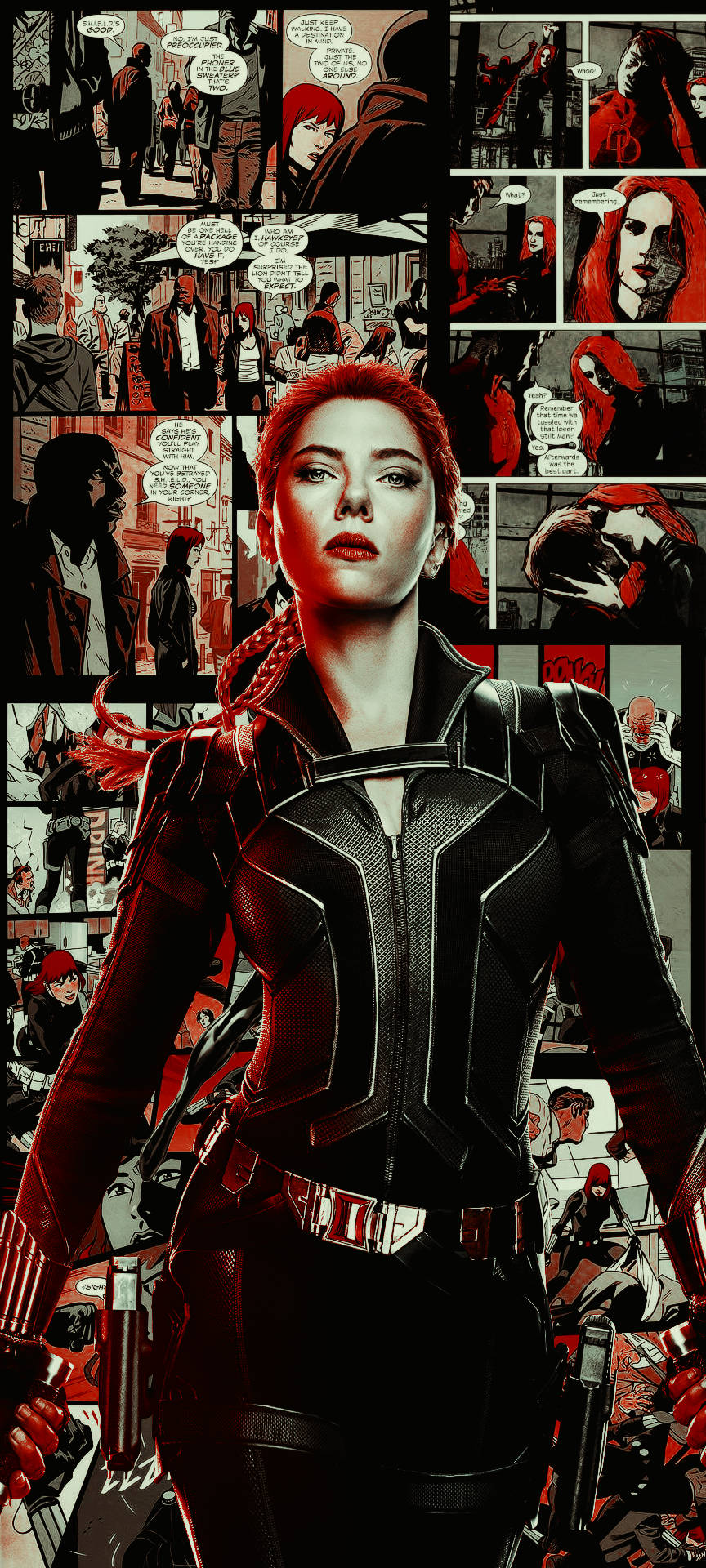 Black Widow Comic Art Wallpaper