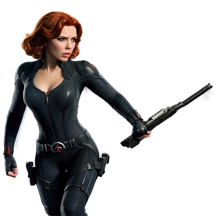 Download Black Widow Dynamic Action Png Hmt | Wallpapers.com