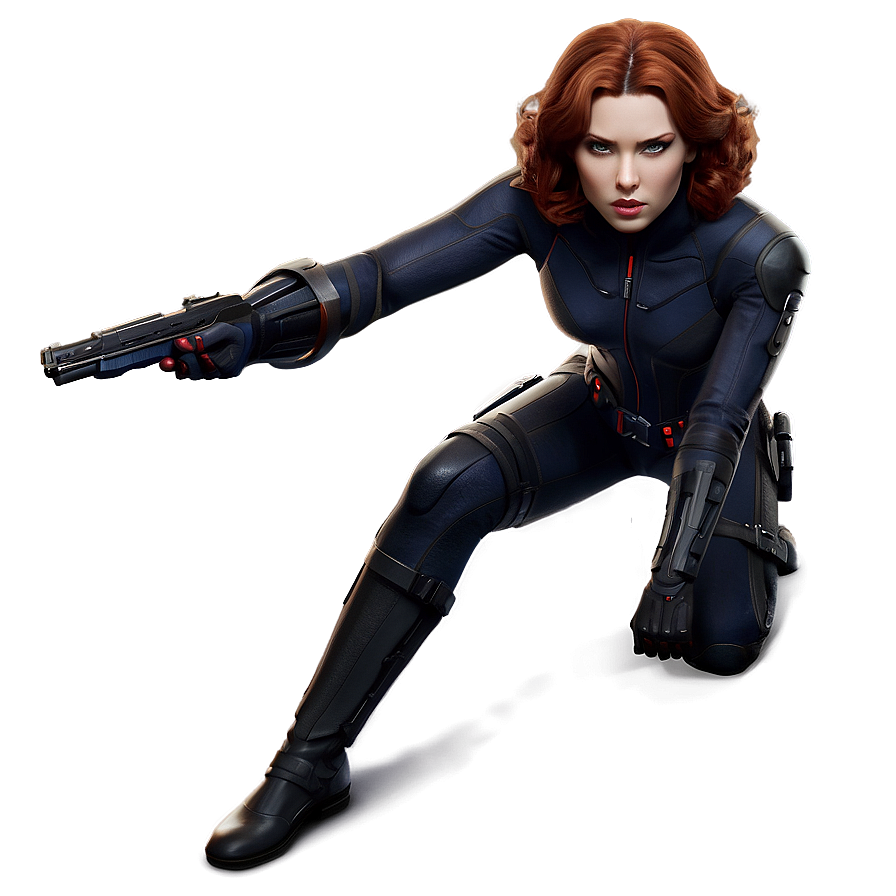 Black Widow Heroic Pose Png 21 PNG