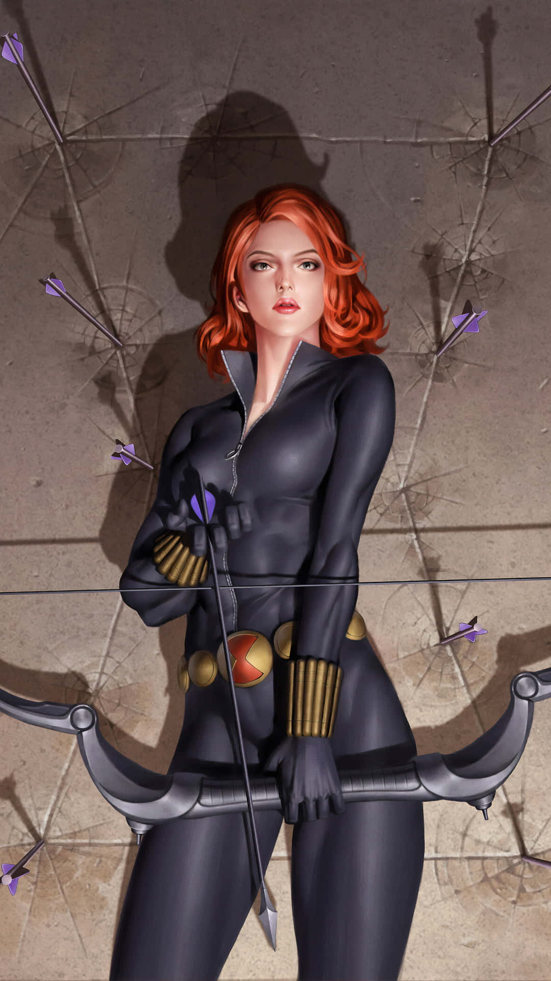 Sikr dig et forspring med det smarte og stilfulde Black Widow iPhone. Wallpaper