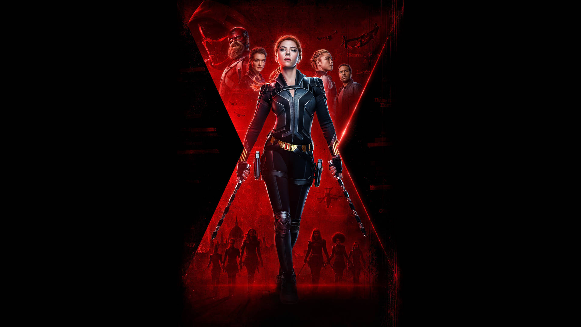 Black Widow Marvel Red House Wallpaper