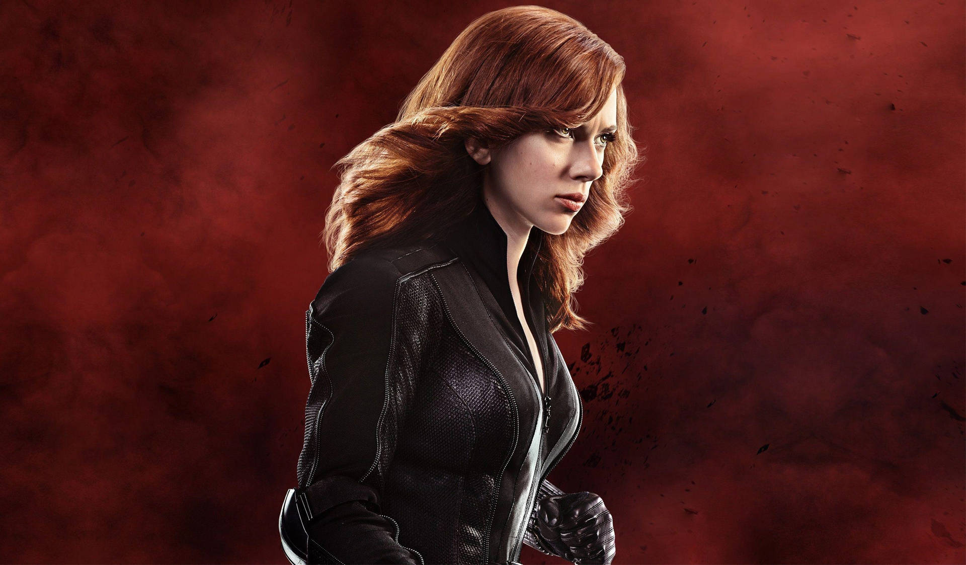 Black Widow On Stained Red 4K Wallpaper