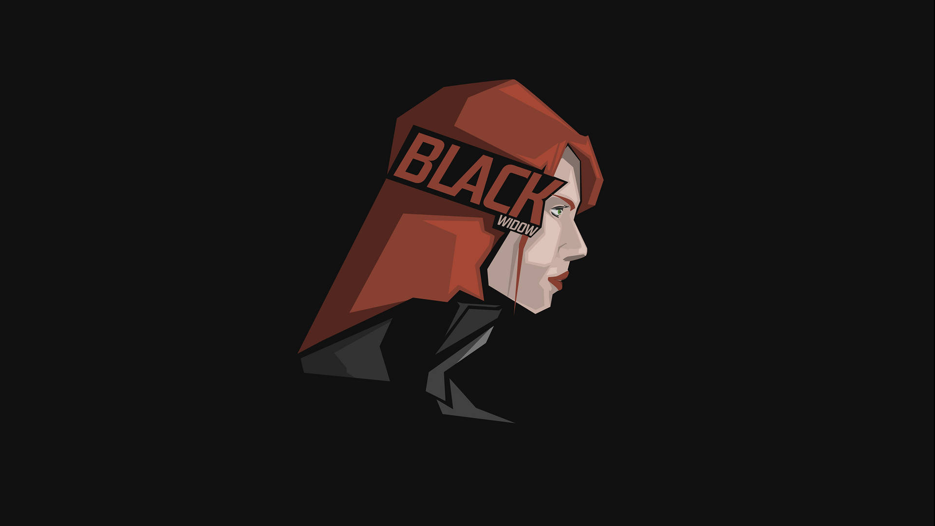 Black Widow Side Profile Fanart Wallpaper