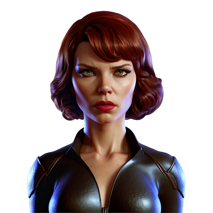 Black Widow Stylized Art Png 05212024 PNG