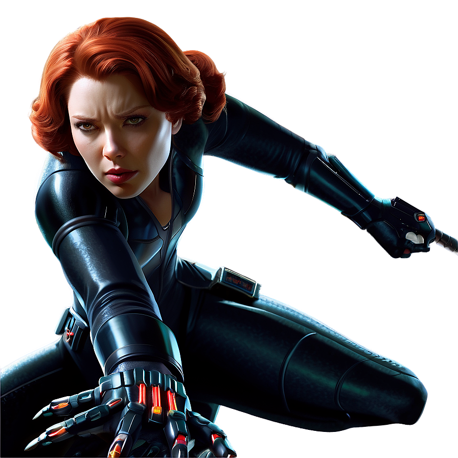 Black Widow Stylized Art Png Buf PNG