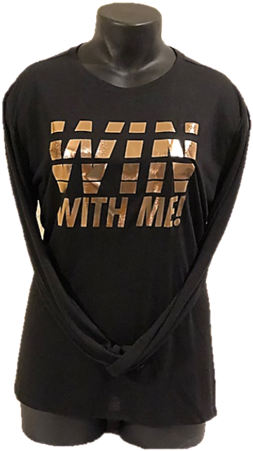 Black Win With Me Shirt PNG