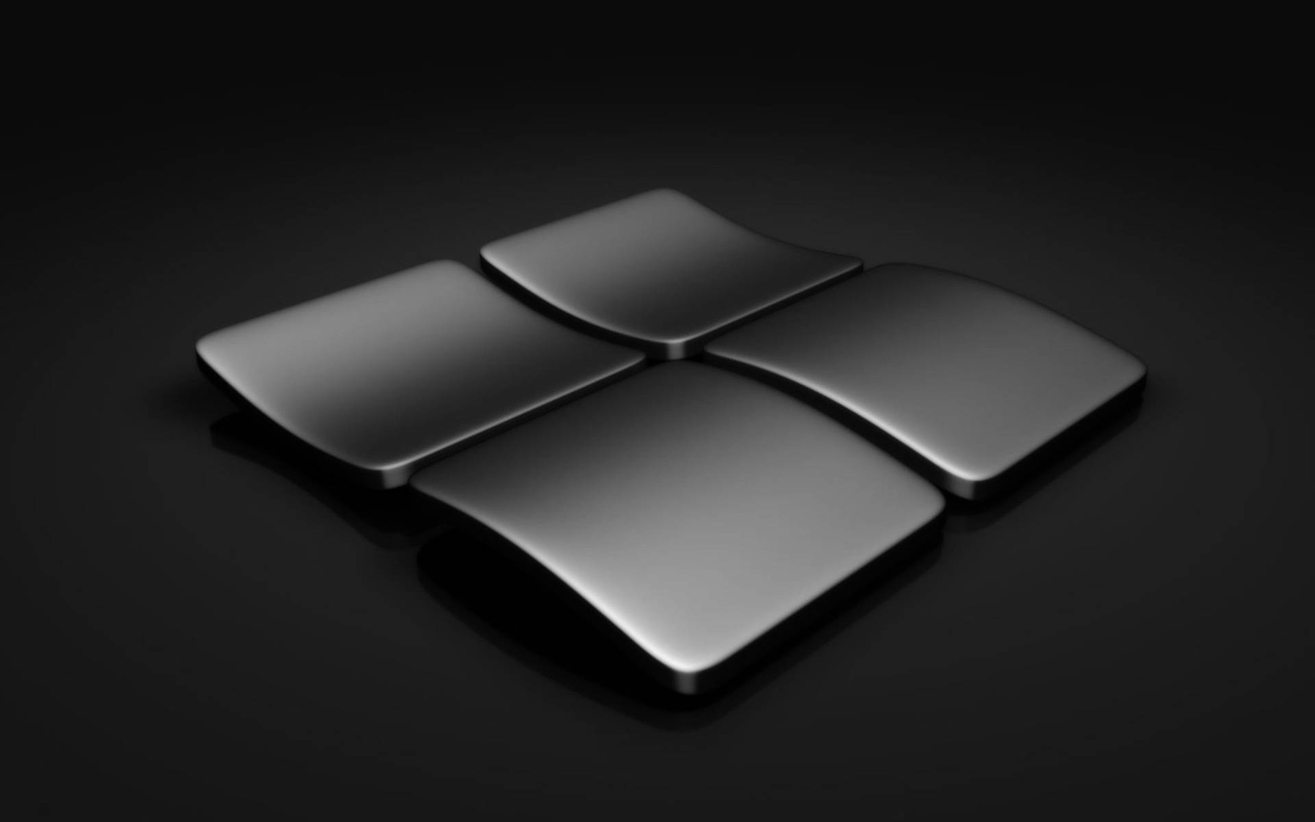 Black Windows 10 Hd 3d Steel Wallpaper