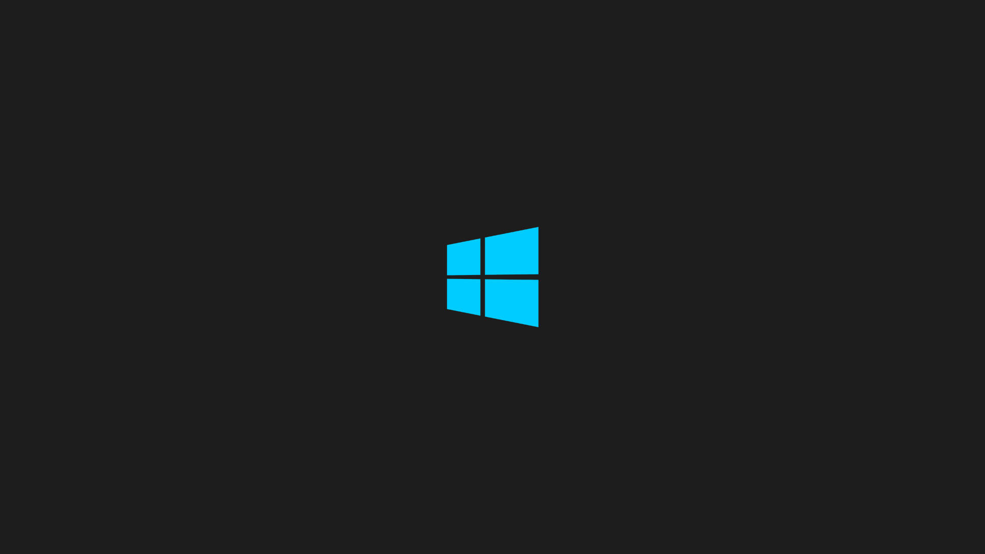 Black Windows 10 Hd Blue Logo Wallpaper