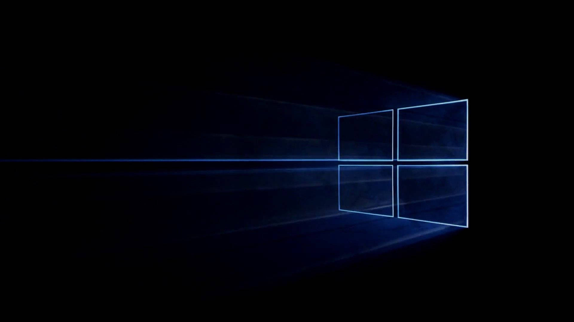 Nero Windows 10 Hd Contorno Blu Sfondo