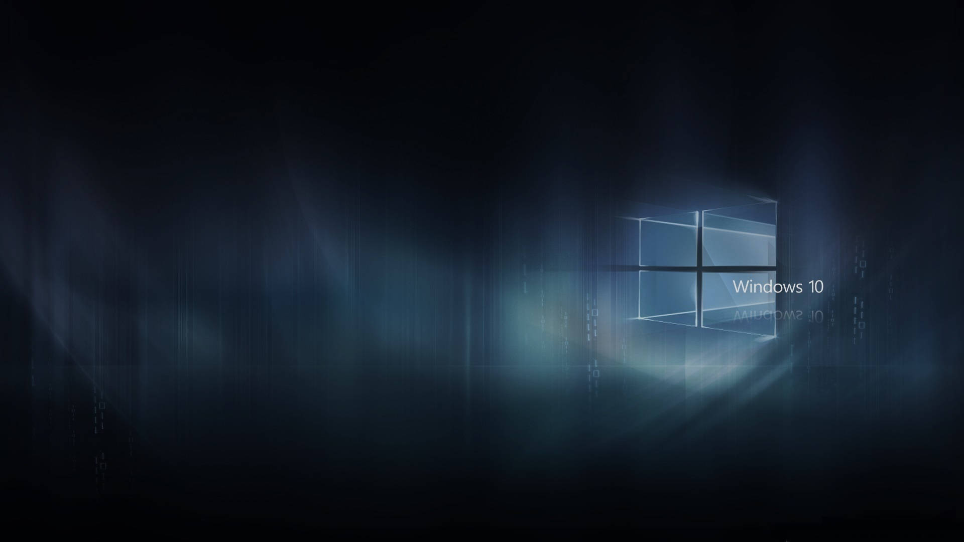 Windows10 Negro En Alta Definición Con Neblina Azulada. Fondo de pantalla