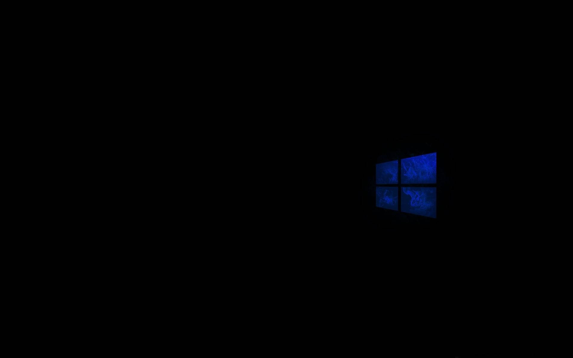 Download Black Windows 10 Hd Ghostly Logo Wallpaper 