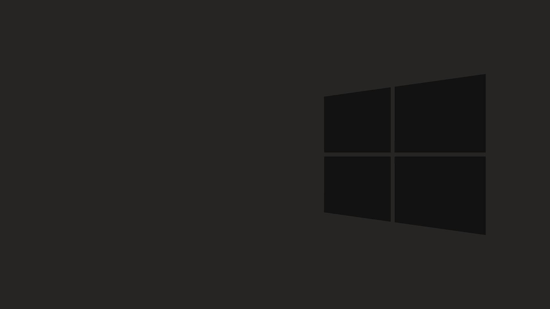 Nero Windows 10 Hd Su Grigio Sfondo