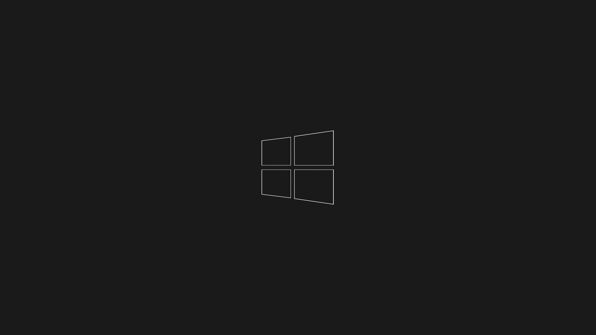 Logo Di Contorno Hd Nero Di Windows 10 Sfondo