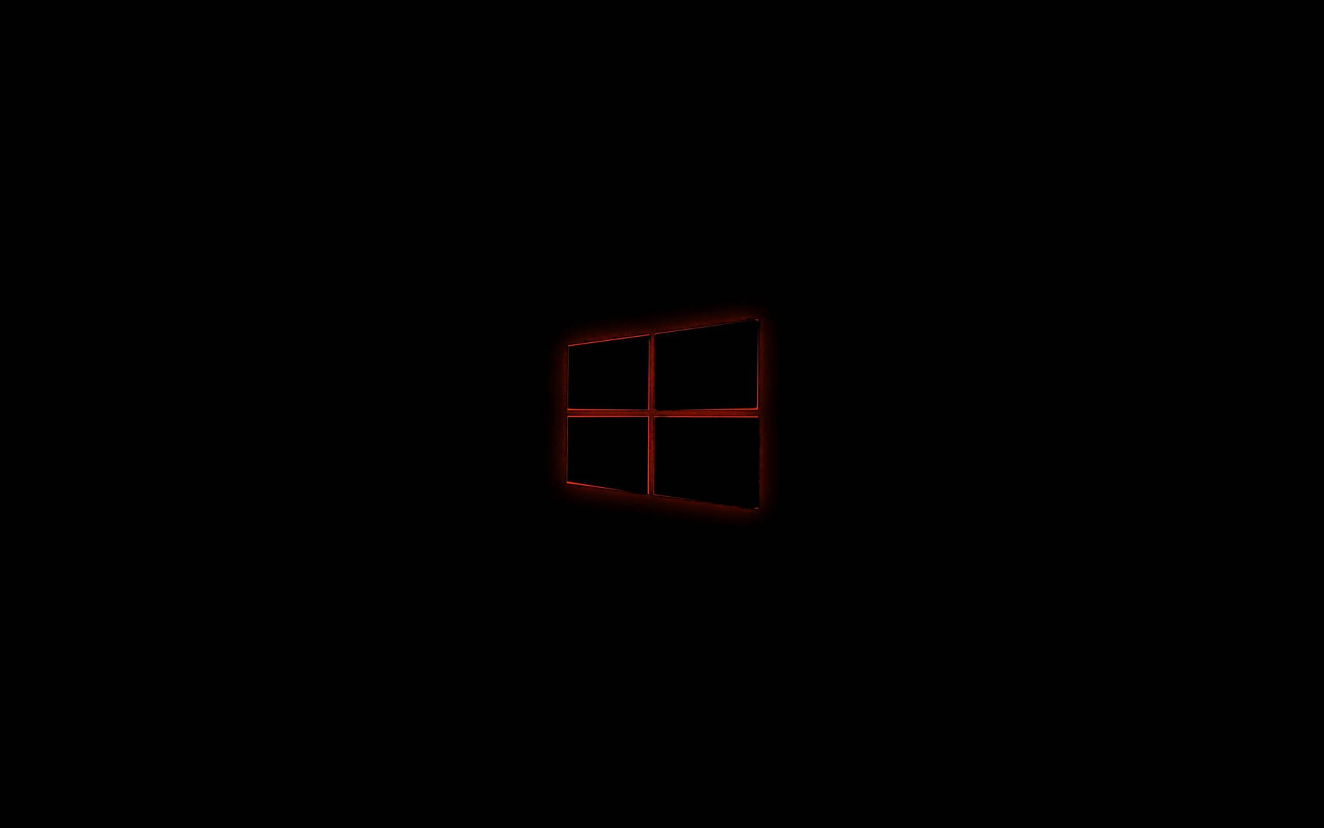 Nero Windows 10 Hd Luce Rossa Sfondo