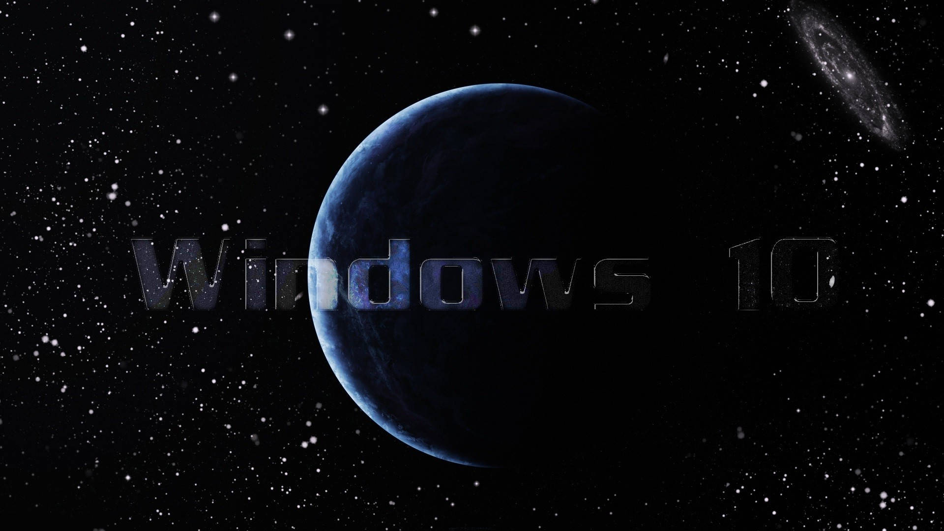 Black Windows 10 Hd Space Wallpaper