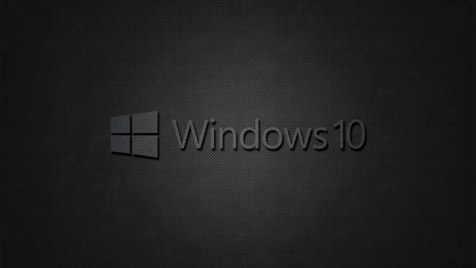 Nero Windows 10 Hd Con Wordmark Sfondo