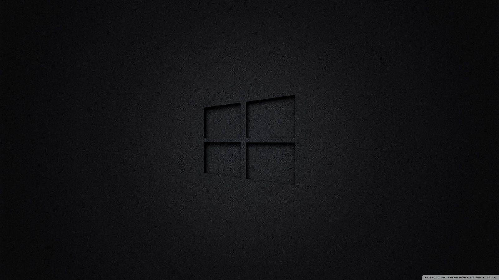 Black Windows Icon Pc Wallpaper