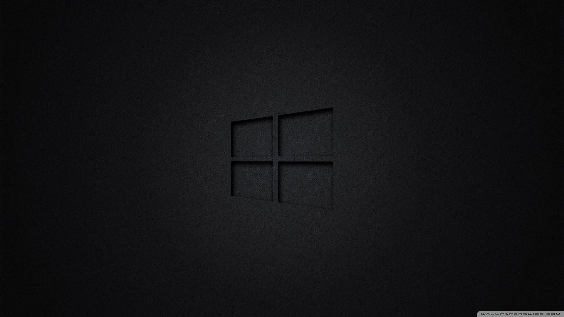 Sort Windows-logo På En Mørk Skærm