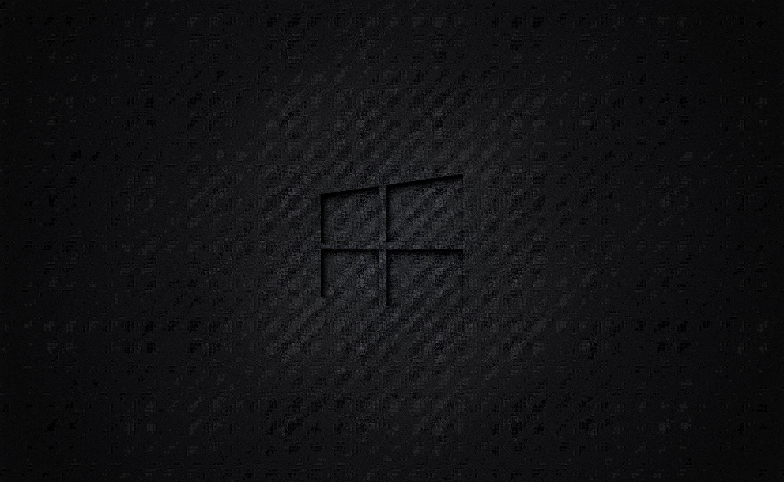 Black Windows Logo Professional Desktop Wallpaper