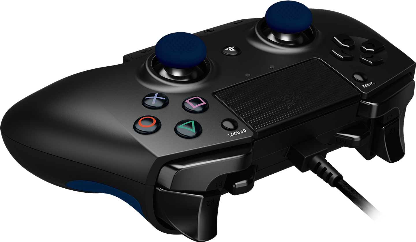 Black Wired Game Controller PNG