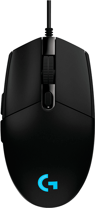 Black Wired Gaming Mouse PNG