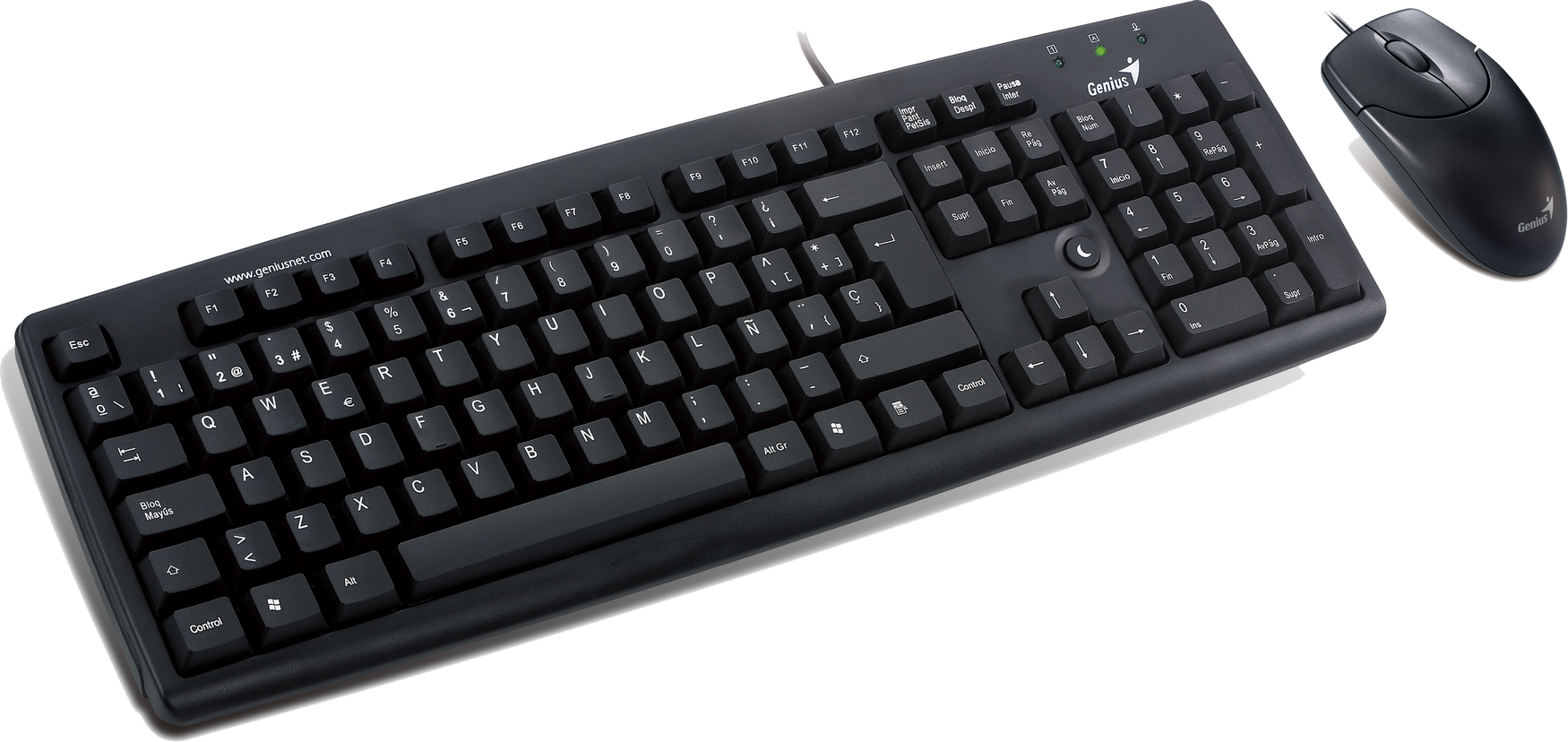 Black Wired Keyboardand Mouse Combo PNG