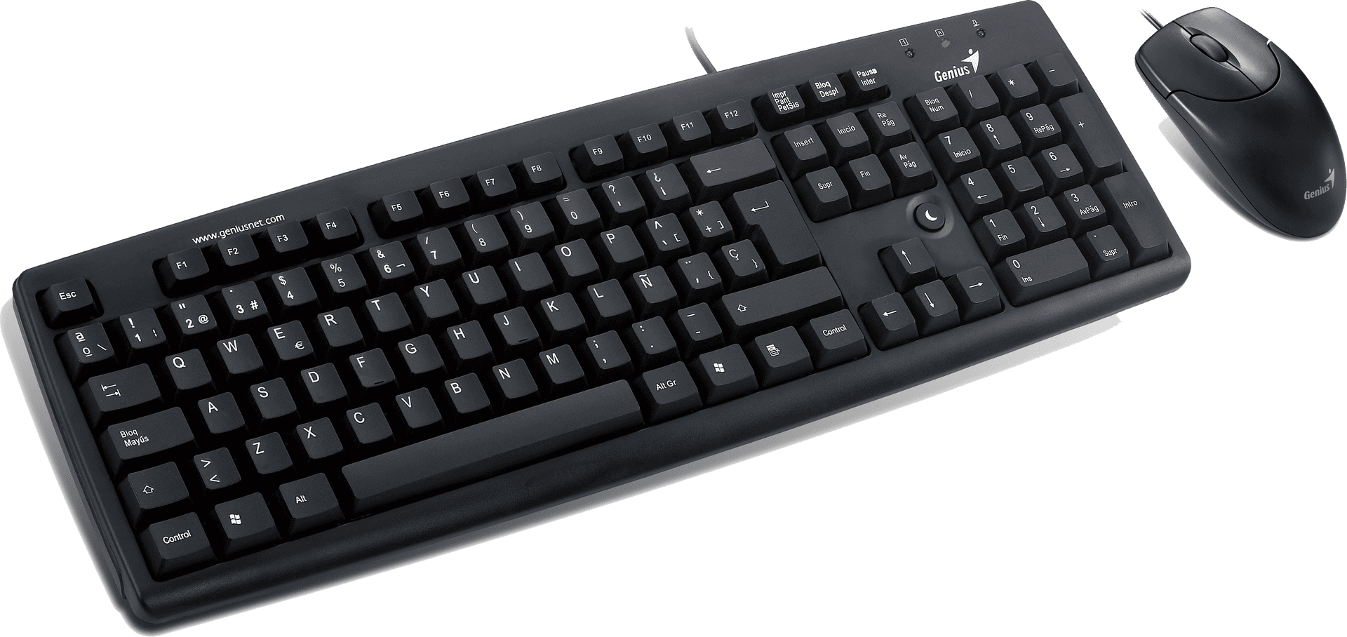 Black Wired Keyboardand Mouse Combo PNG