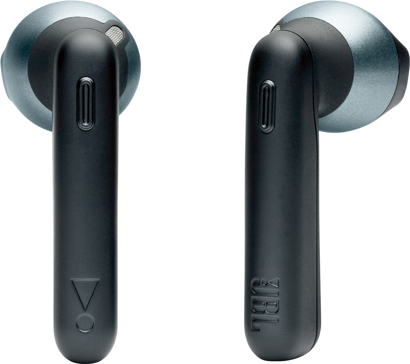 Black Wireless Earbuds Side View PNG