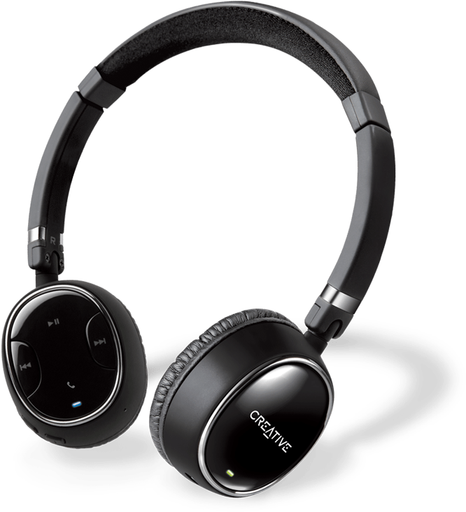 Black Wireless Headphones Creative PNG