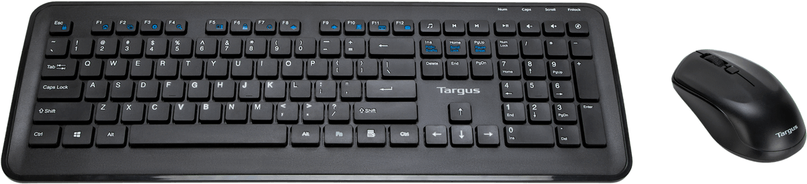 Black Wireless Keyboardand Mouse Combo Targus PNG