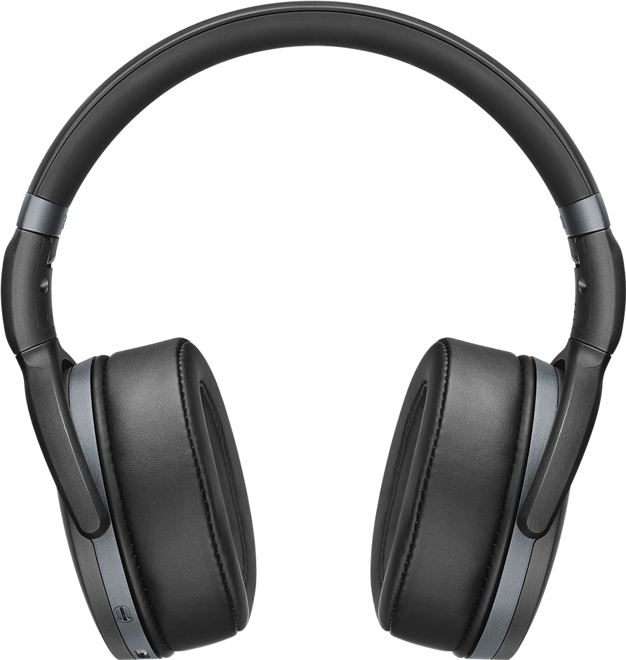 Black Wireless Over Ear Headphones PNG