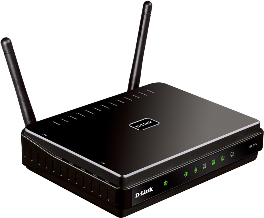 Black Wireless Router D Link PNG