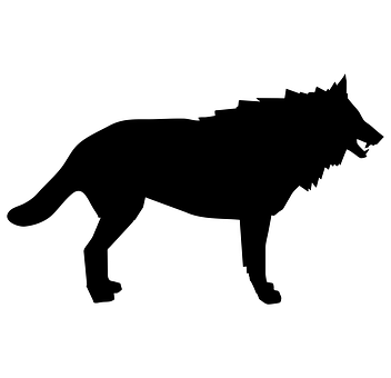 Black Wolf Silhouette PNG