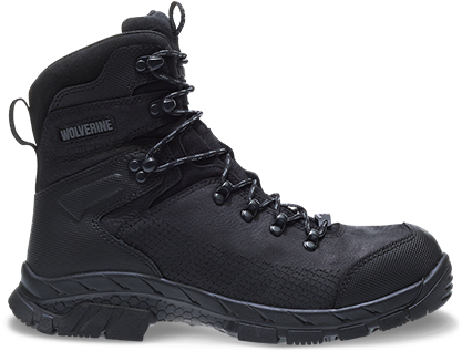 Black Wolverine Work Boot PNG