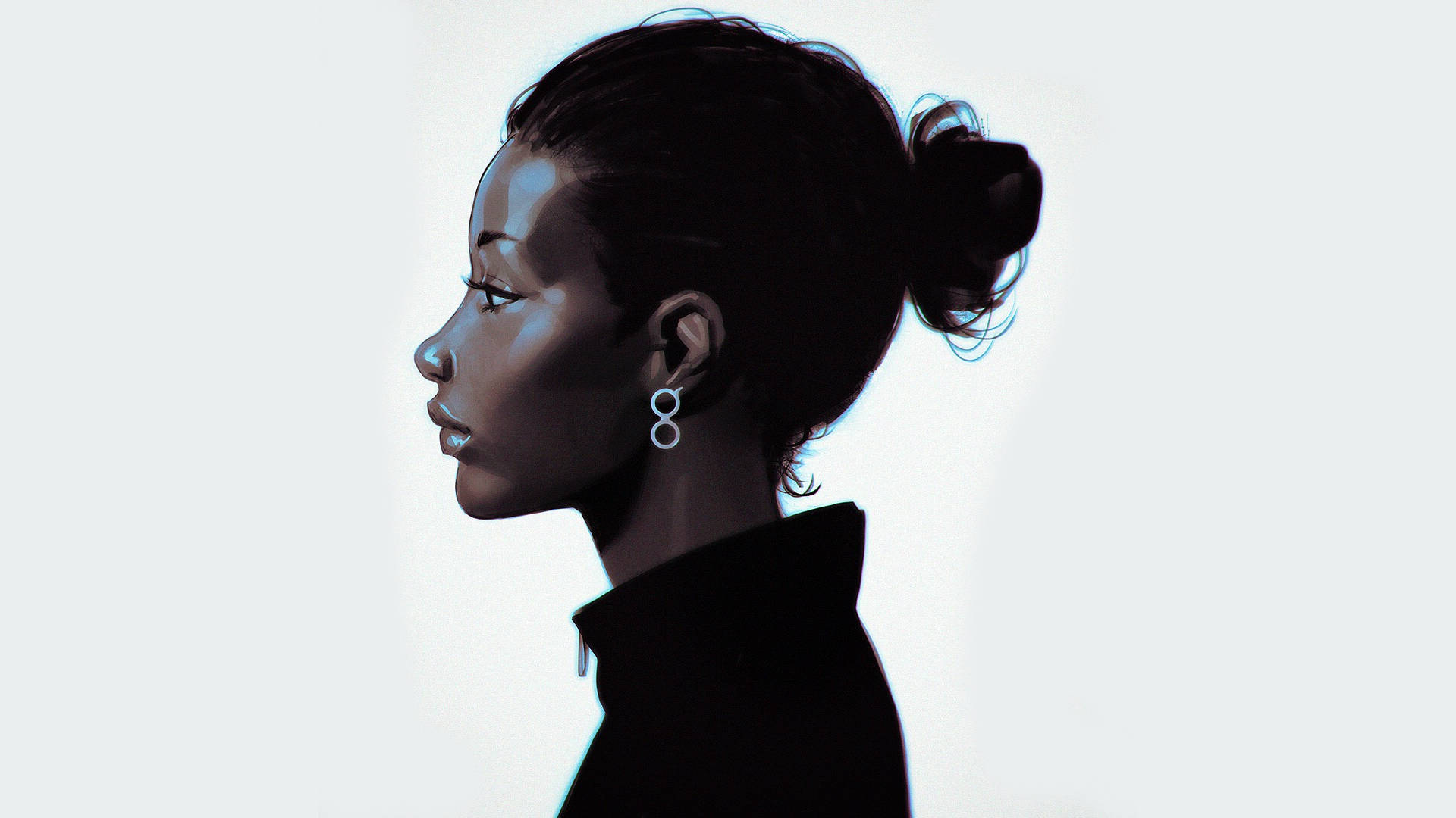 Black Woman Classy Digital Art Wallpaper