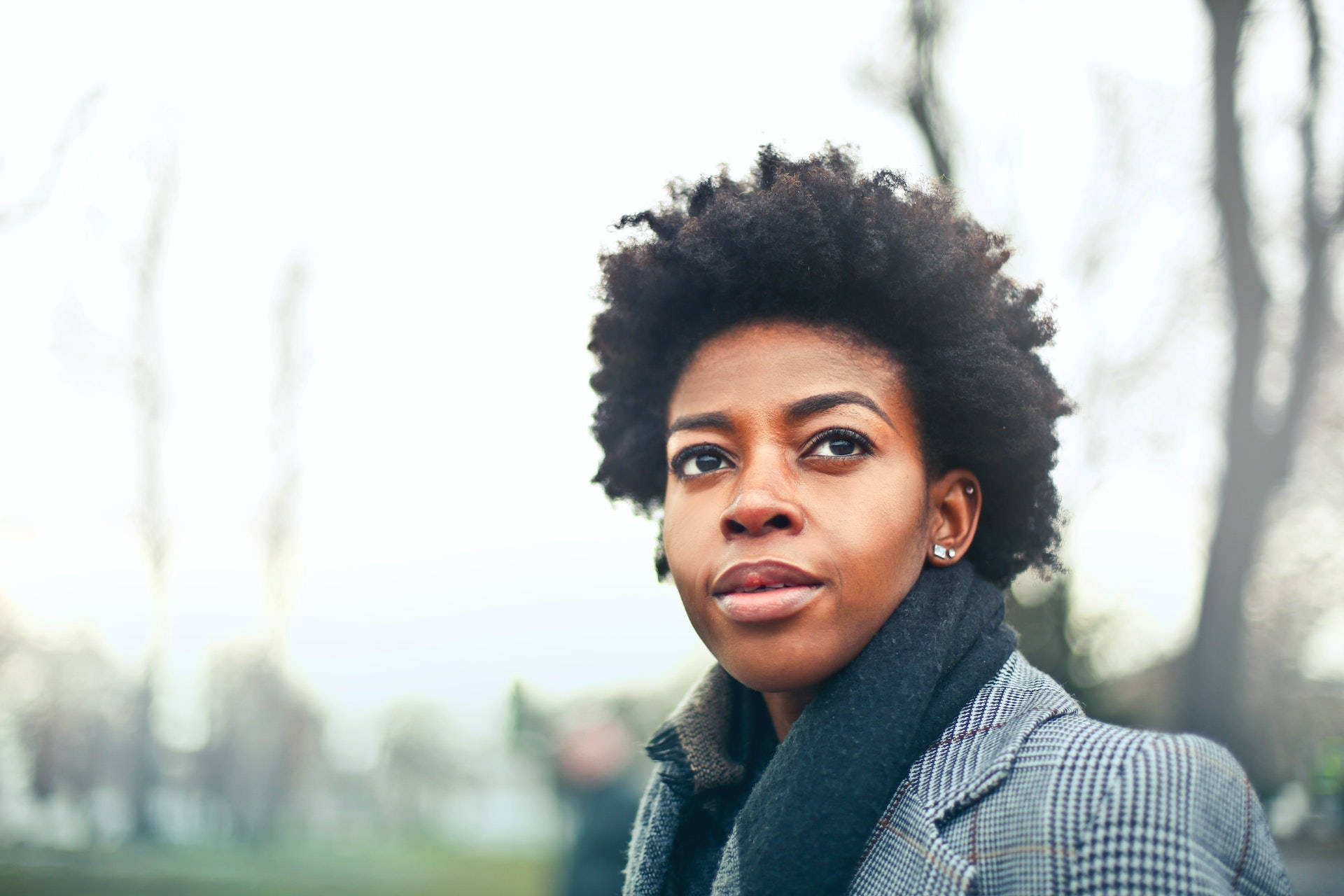 Black Woman Natural Afro Hair Wallpaper