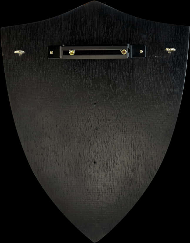 Black Wooden Shieldwith Handle PNG