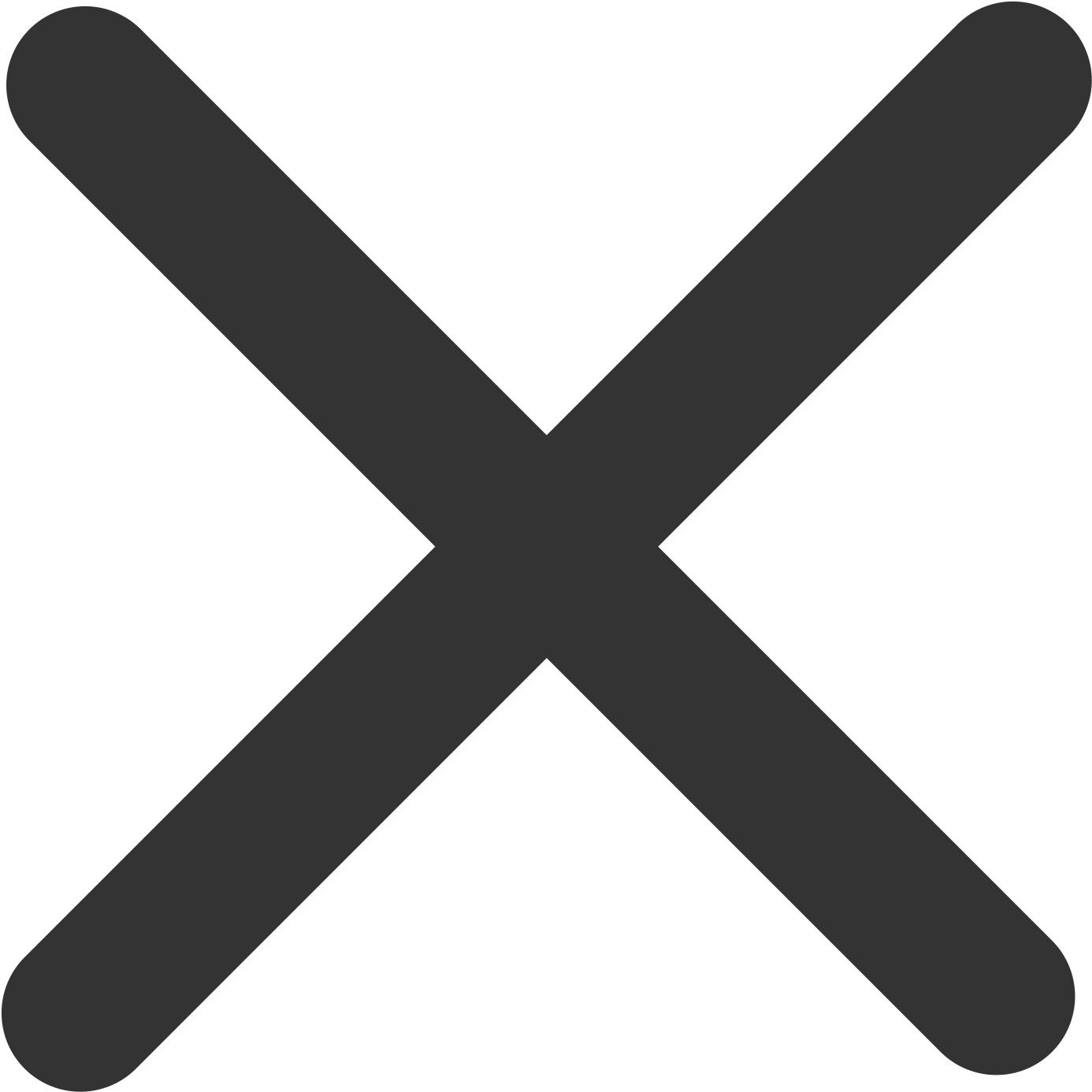 Black X Mark Icon PNG