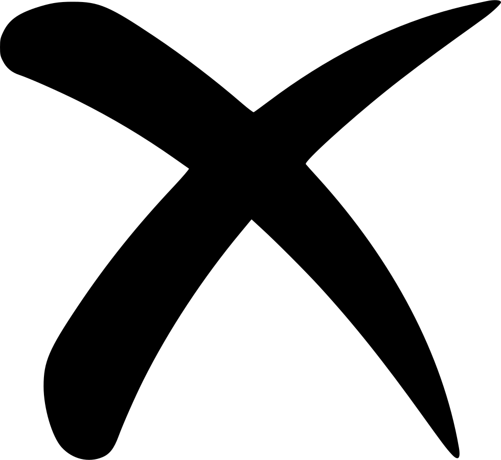 Black X Symbol PNG
