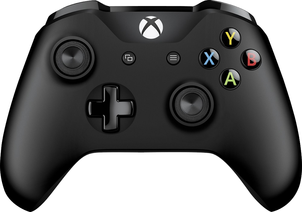 Black Xbox One Controller Top View PNG